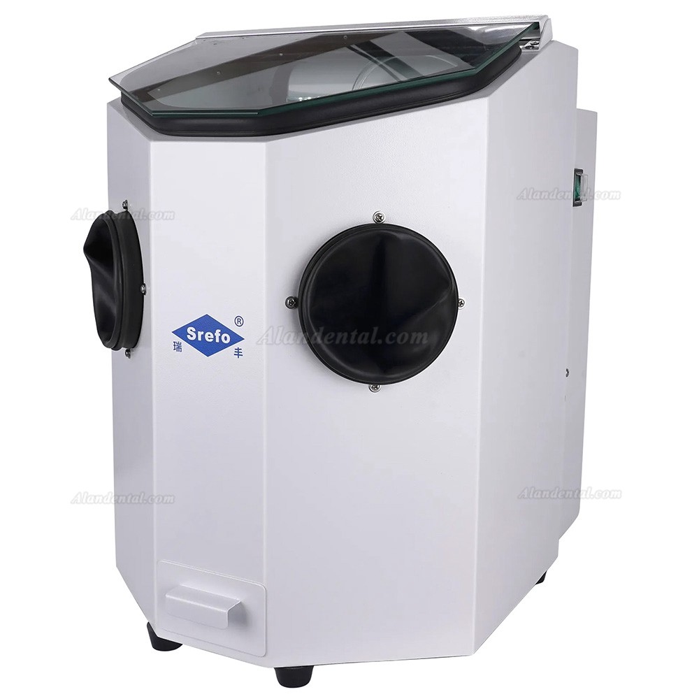 Srefo R-605 Dental Lab Corundum Sandblaster Sandblasting Dust-proof Box with LED Light